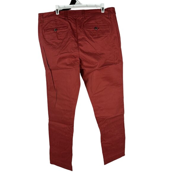 Tailor Vintage Mens Slim Fit Chinos Size 36x30 Stretch Fabric Cotton Blend Red - Picture 2 of 7